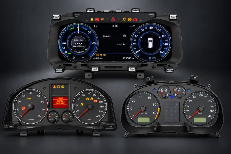 Volkswagen kombiinstrument samlingsbild
